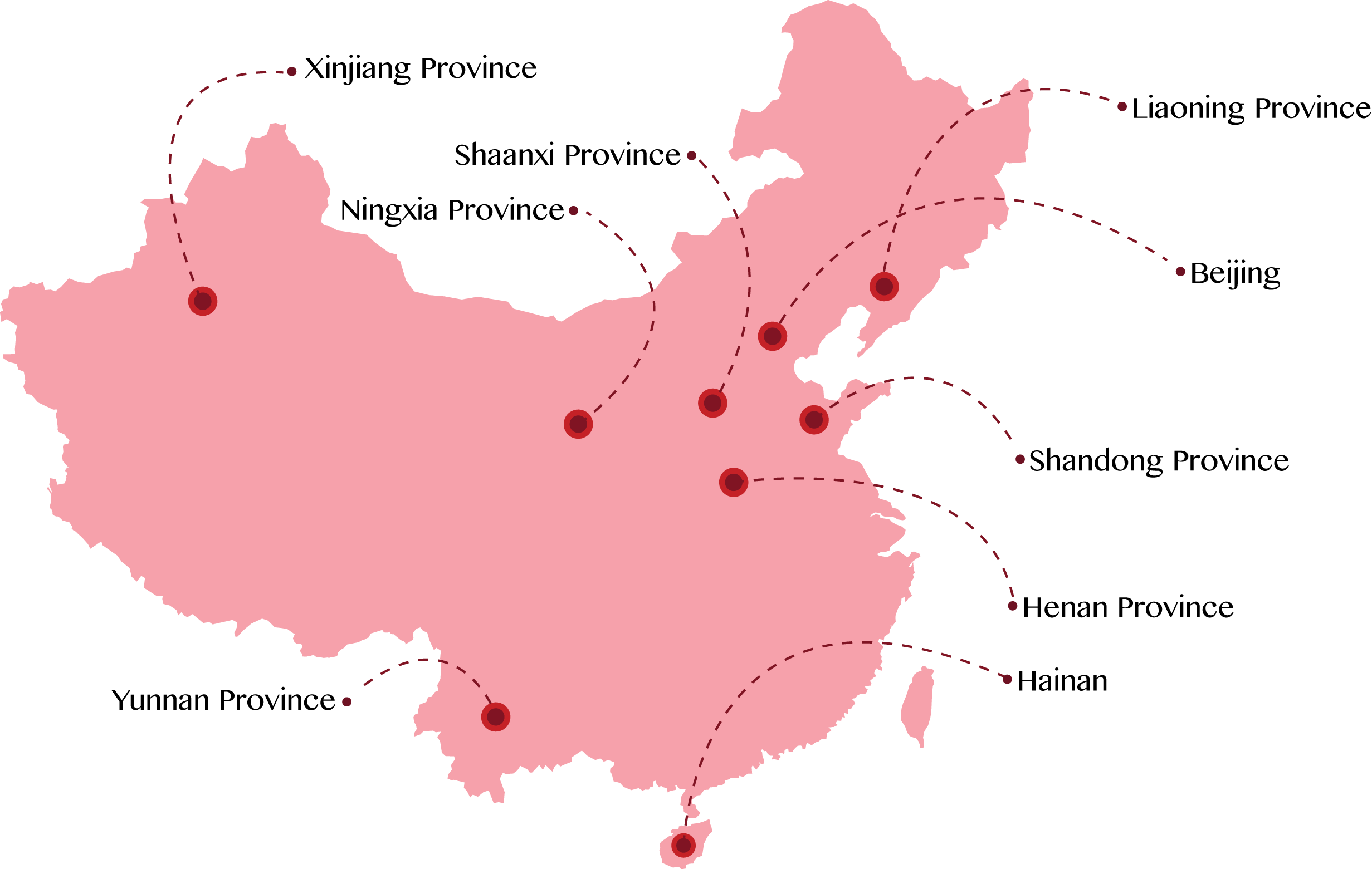 Map of Missouri State Chinese partners