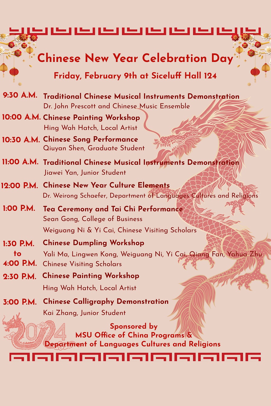 2024 Chinese New Year schedule