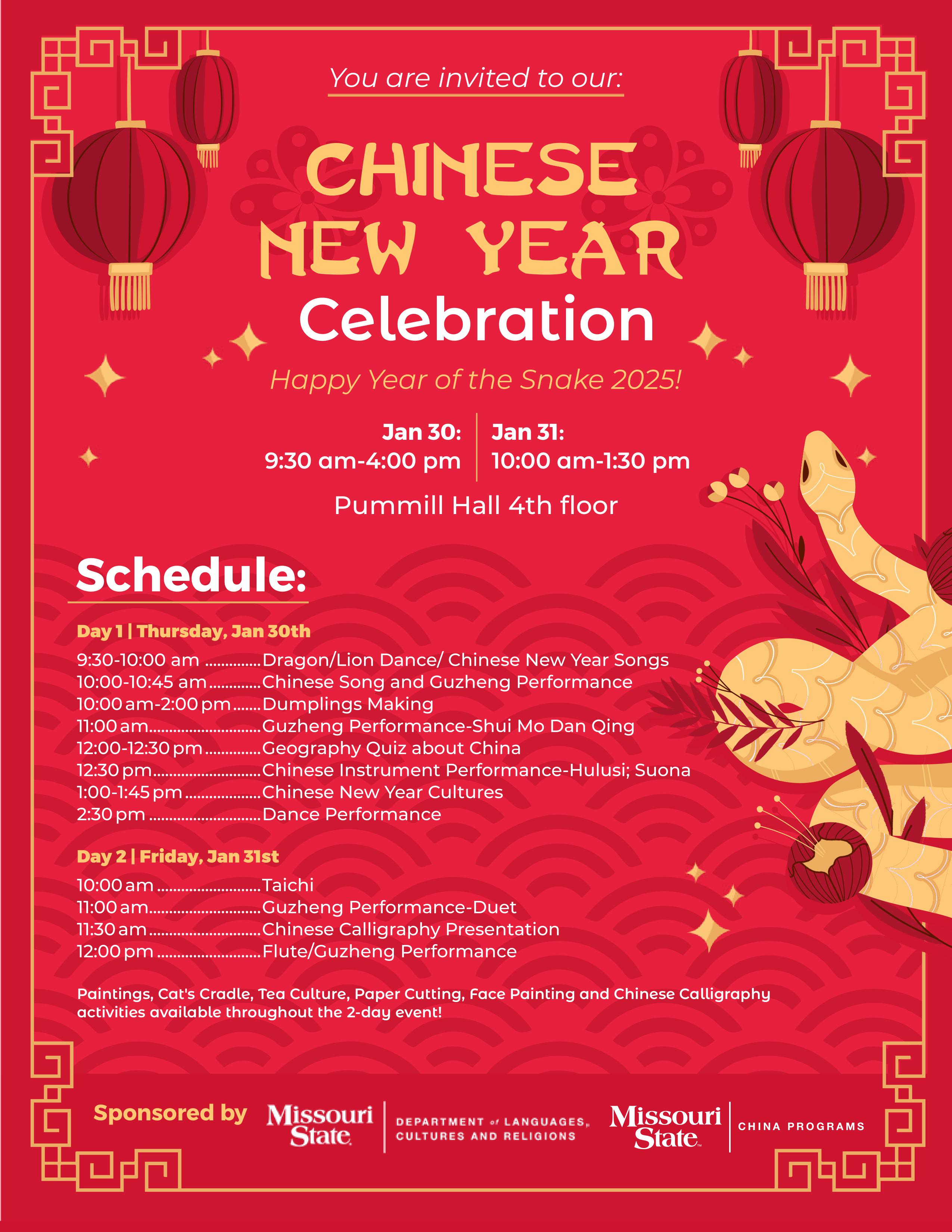 2024 Chinese New Year schedule